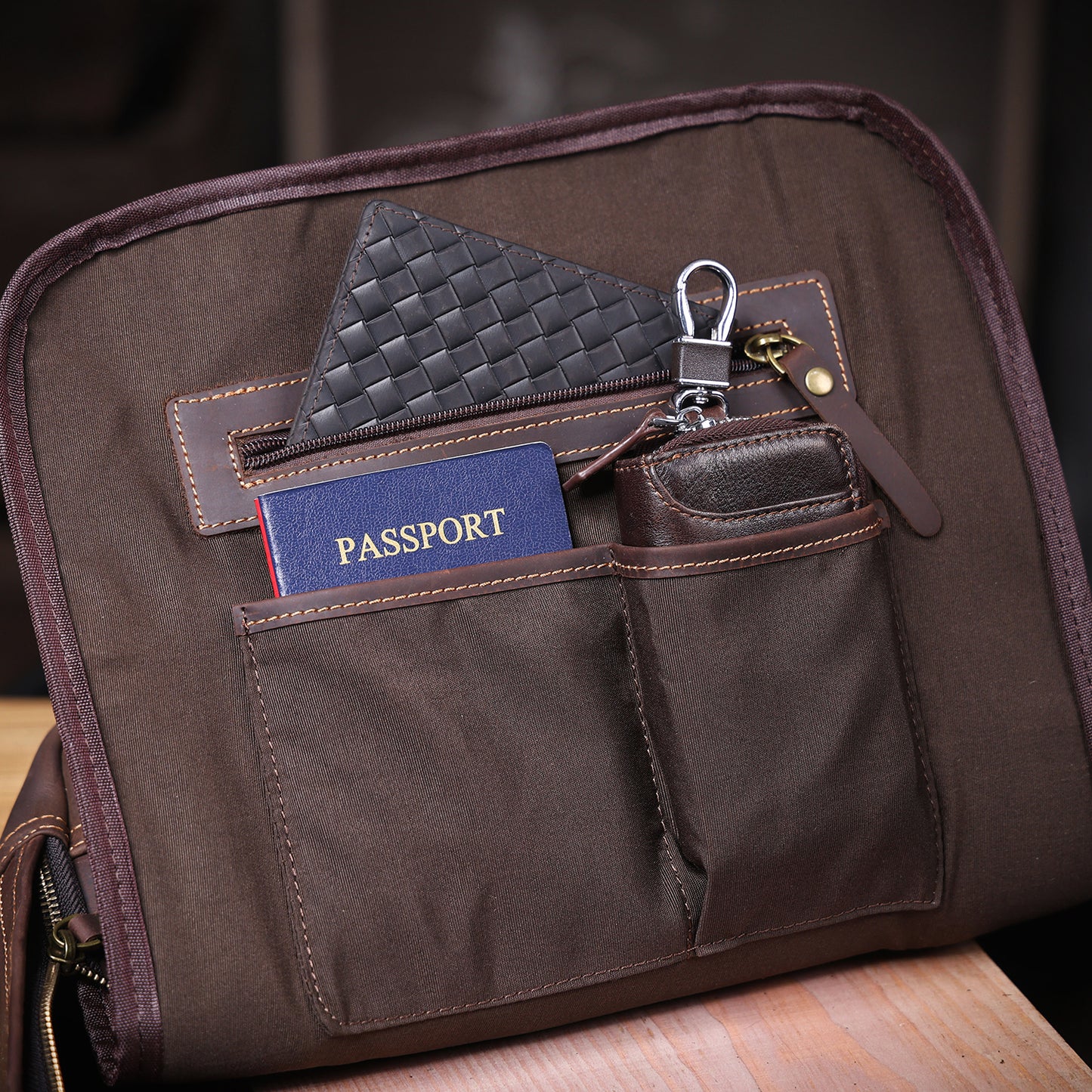 Men's Vintage Leather Backpack |  Full Grain Leather |  Large Daypack