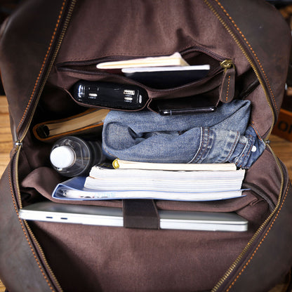 Men's Vintage Leather Backpack |  Full Grain Leather |  Large Daypack
