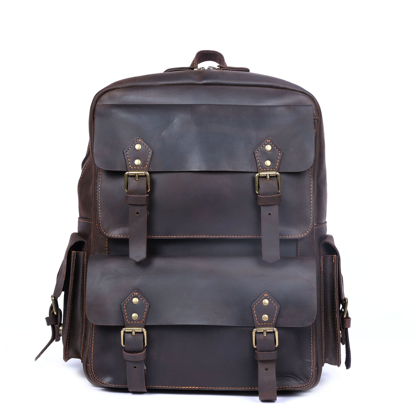 Men's Vintage Leather Backpack |  Full Grain Leather |  Large Daypack