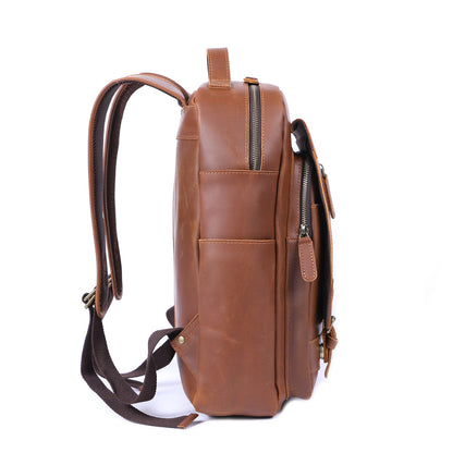 Men's Vintage Leather Backpack |  Full Grain Leather | Laptop Daypack