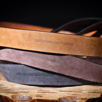 Genuine Leather Belt |Thick Full Grain | Solid Brass Buckle