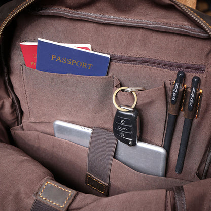Men's Vintage Leather Backpack |  Full Grain Leather | Daypack