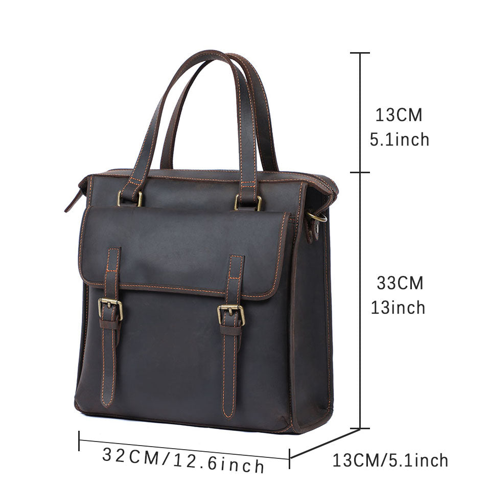 Vintage Leather Backpack For Men |  Full Grain Leather | Single/Shoulder & Double Straps Daypack