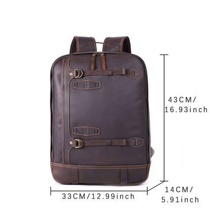 Men's Vintage Leather Backpack |  Full Grain Leather |  Large Daypack