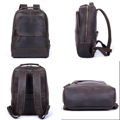 Men's Vintage Leather Backpack |  Full Grain Leather | Laptop Daypack