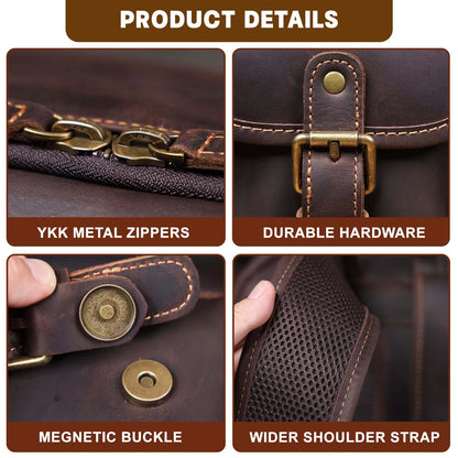 Vintage Genuine Leather Backpack For Men |  |  Full Grain Leather | Travel Daypack
