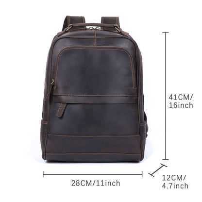 Men's Vintage Leather Backpack |  Full Grain Leather | Laptop Daypack