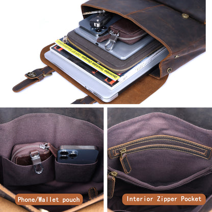 Men's Vintage Leather Backpack |  Full Grain Leather | Laptop Daypack