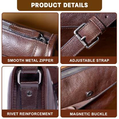 Men's Leather Shoulder Bags |  Full Grain Leather | Handmade
