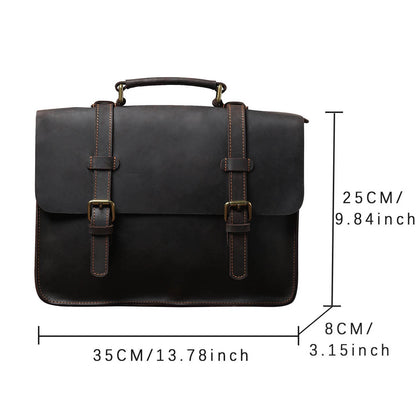 Vintage Leather Backpack For Men |  Full Grain Leather | Single/Shoulder & Double Straps Daypack