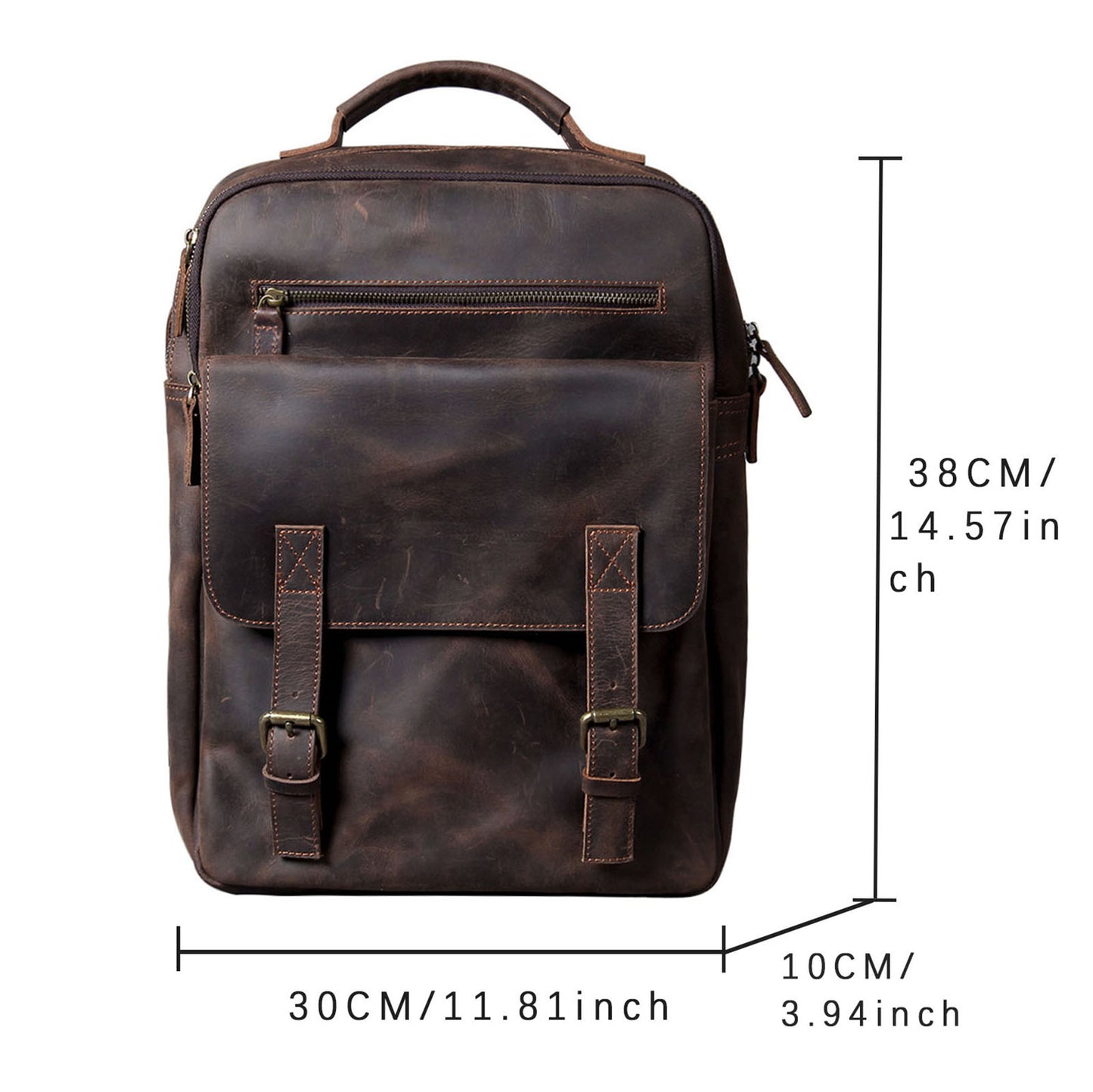 Men's Leather Backpack |  Full Grain Leather | Daypack