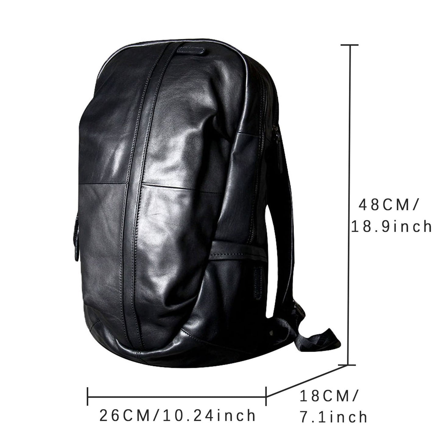 Men's Vintage Leather Backpack | Full Grain Leather | Laptop Daypack