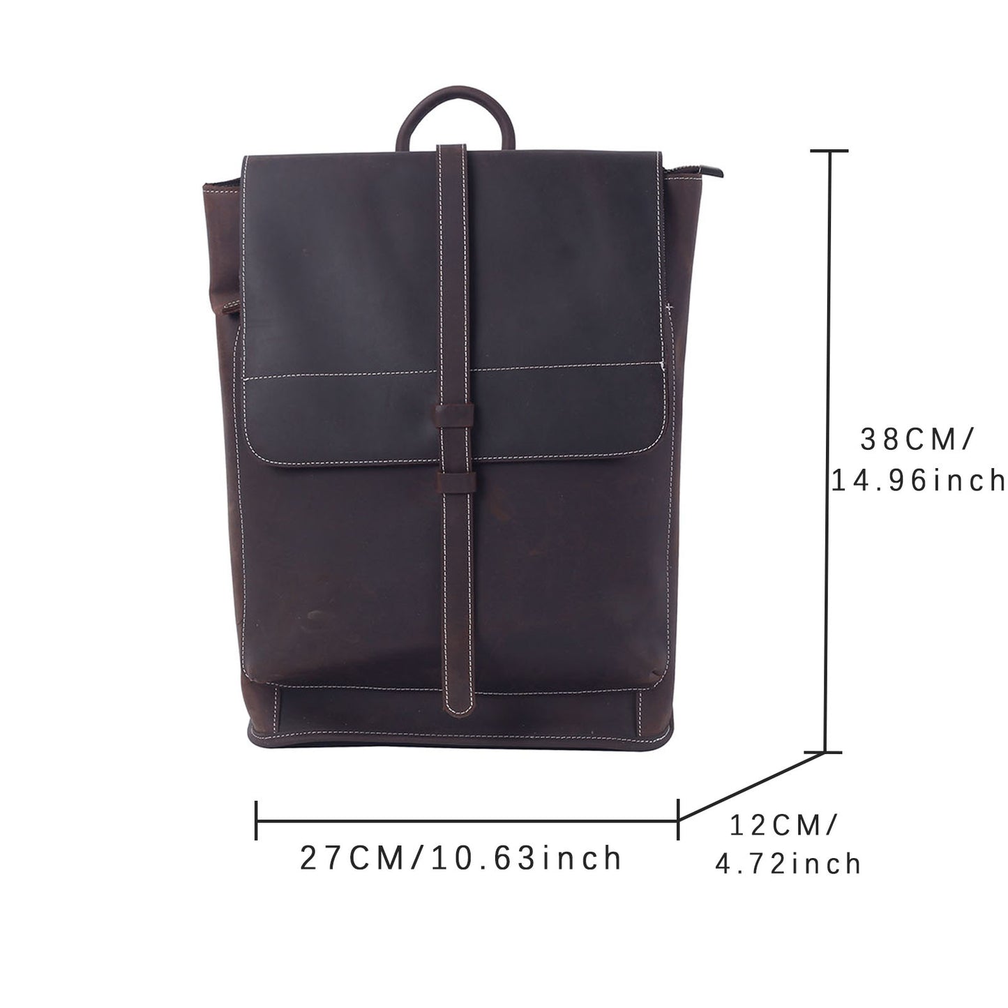 Men's Vintage Leather Backpack |  Full Grain Leather | Daypack