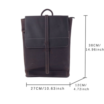 Men's Vintage Leather Backpack |  Full Grain Leather | Daypack