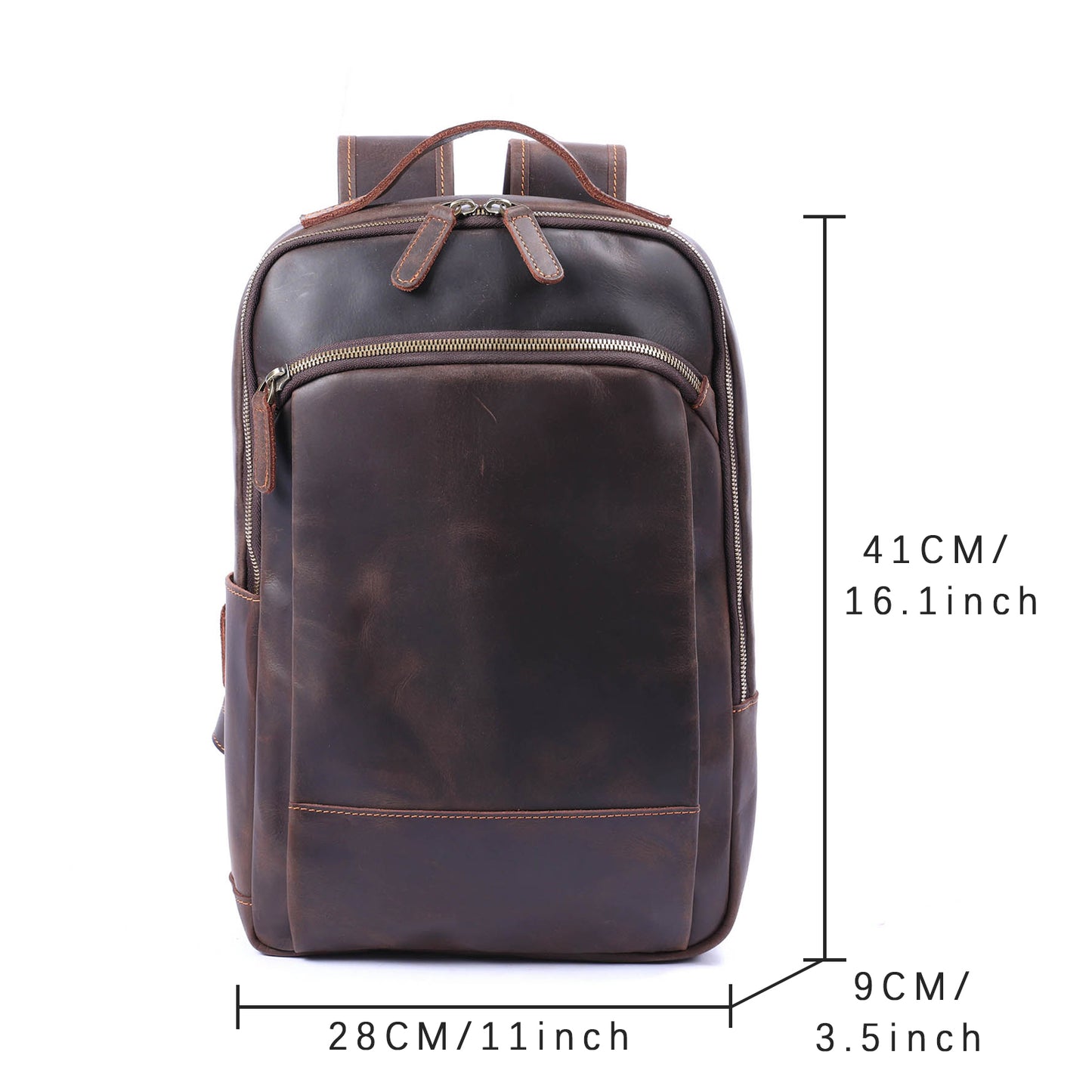 Genuine Leather Backpack For Men | Full Grain Leather | Handcrafted Daypack