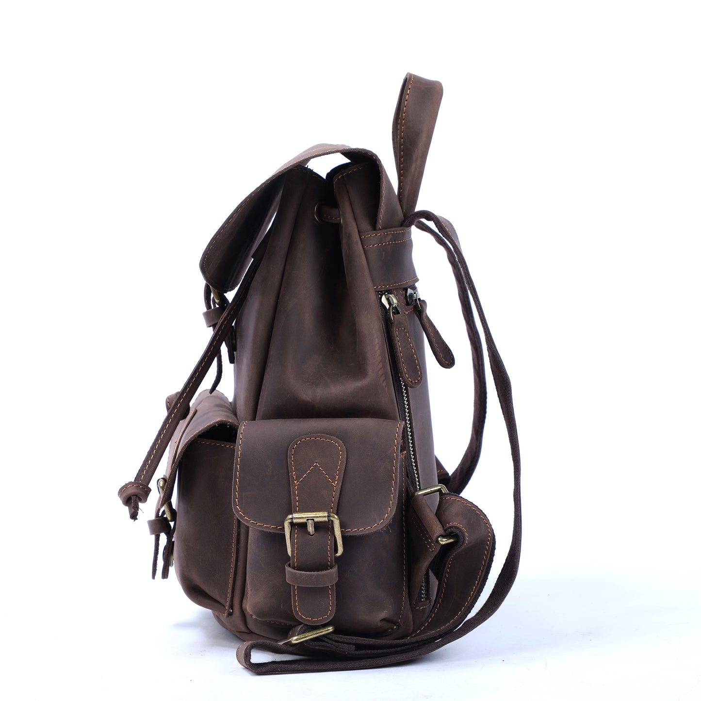 Vintage Leather Backpack | Full Grain Leather | Mini Daypack