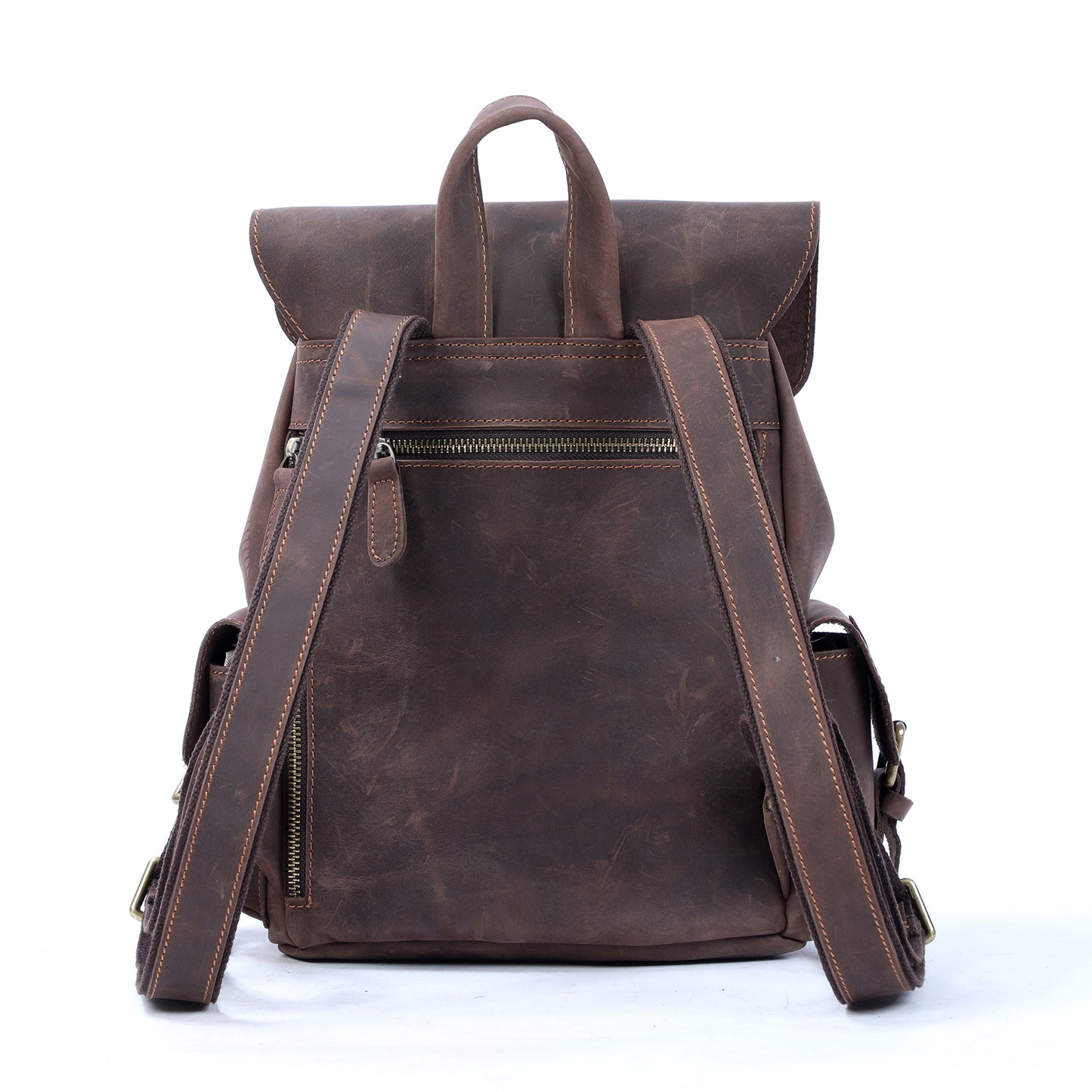 Vintage Leather Backpack | Full Grain Leather | Mini Daypack