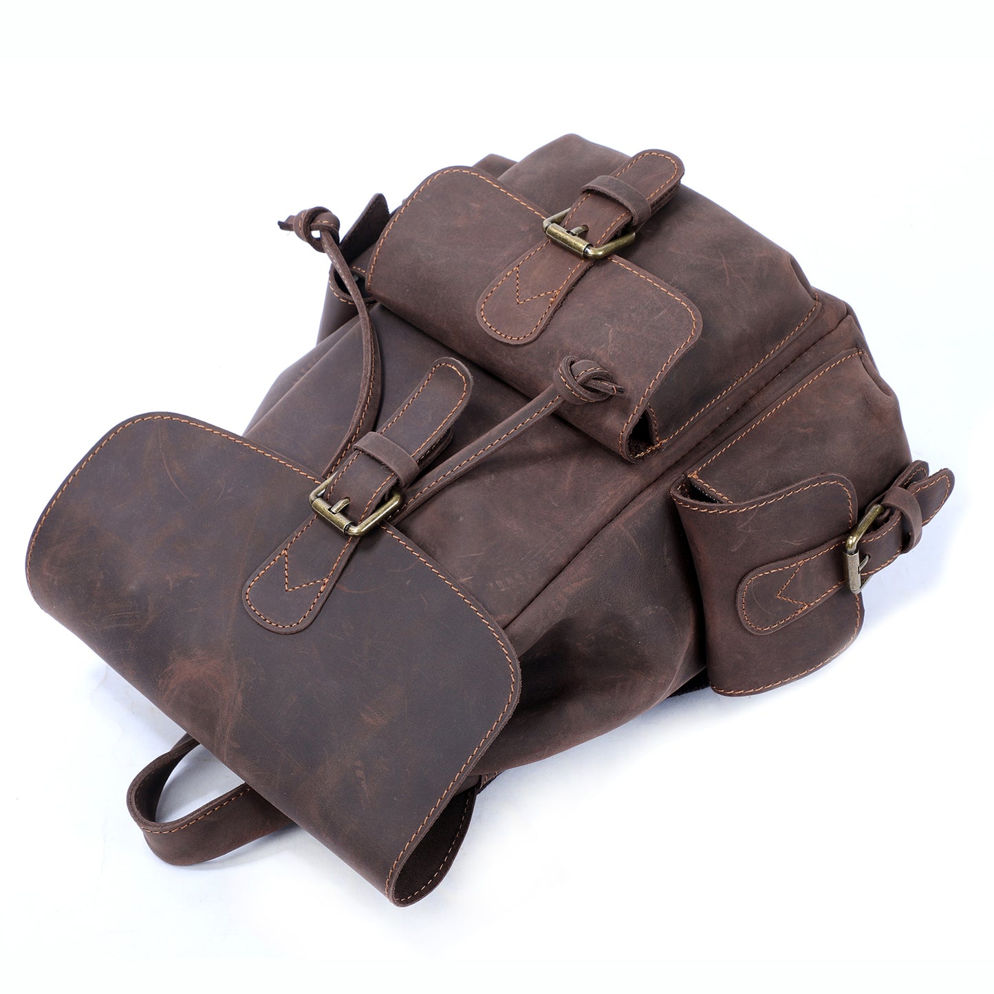 Vintage Leather Backpack | Full Grain Leather | Mini Daypack