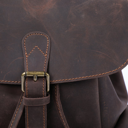 Vintage Leather Backpack | Full Grain Leather | Mini Daypack