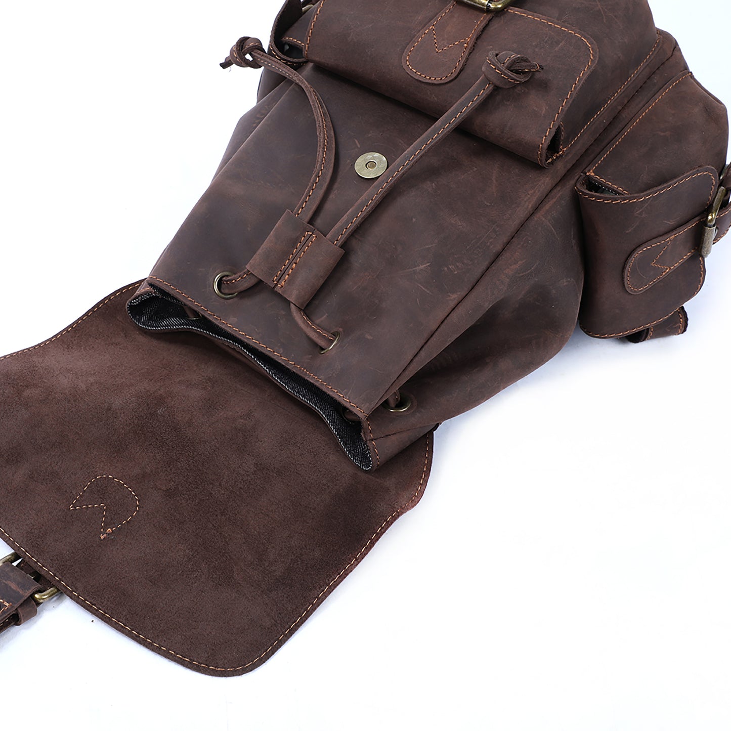 Vintage Leather Backpack | Full Grain Leather | Mini Daypack