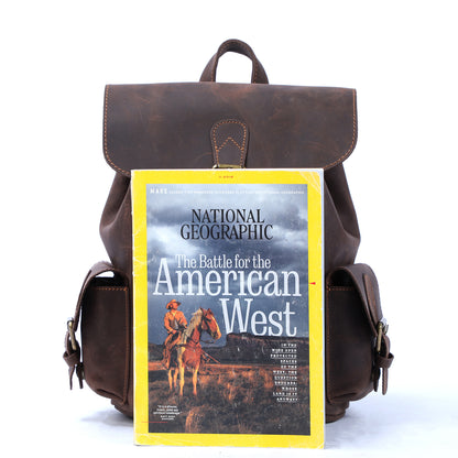 Vintage Leather Backpack | Full Grain Leather | Mini Daypack