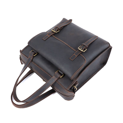 Vintage Leather Backpack For Men |  Full Grain Leather | Single/Shoulder & Double Straps Daypack
