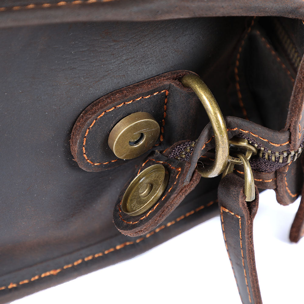Vintage Leather Backpack For Men |  Full Grain Leather | Single/Shoulder & Double Straps Daypack