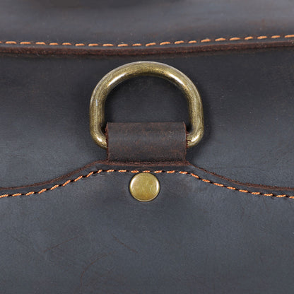 Vintage Leather Backpack For Men |  Full Grain Leather | Single/Shoulder & Double Straps Daypack