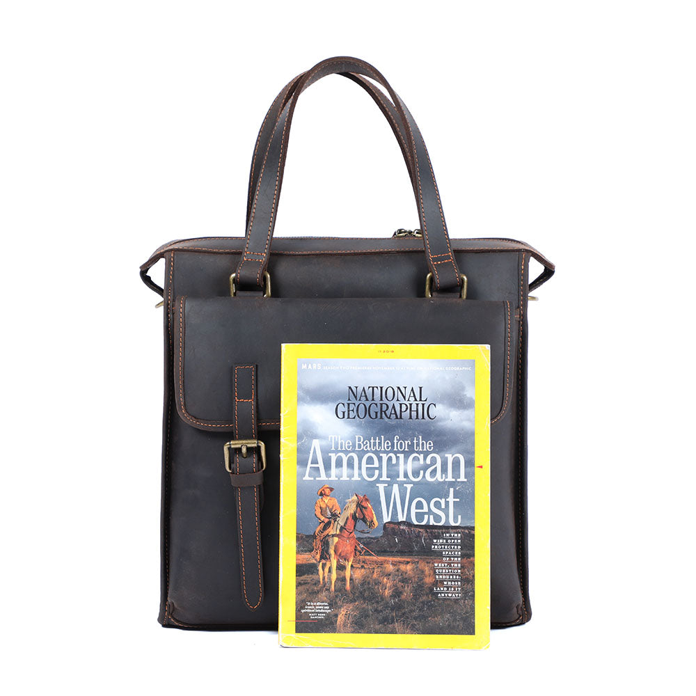 Vintage Leather Backpack For Men |  Full Grain Leather | Single/Shoulder & Double Straps Daypack