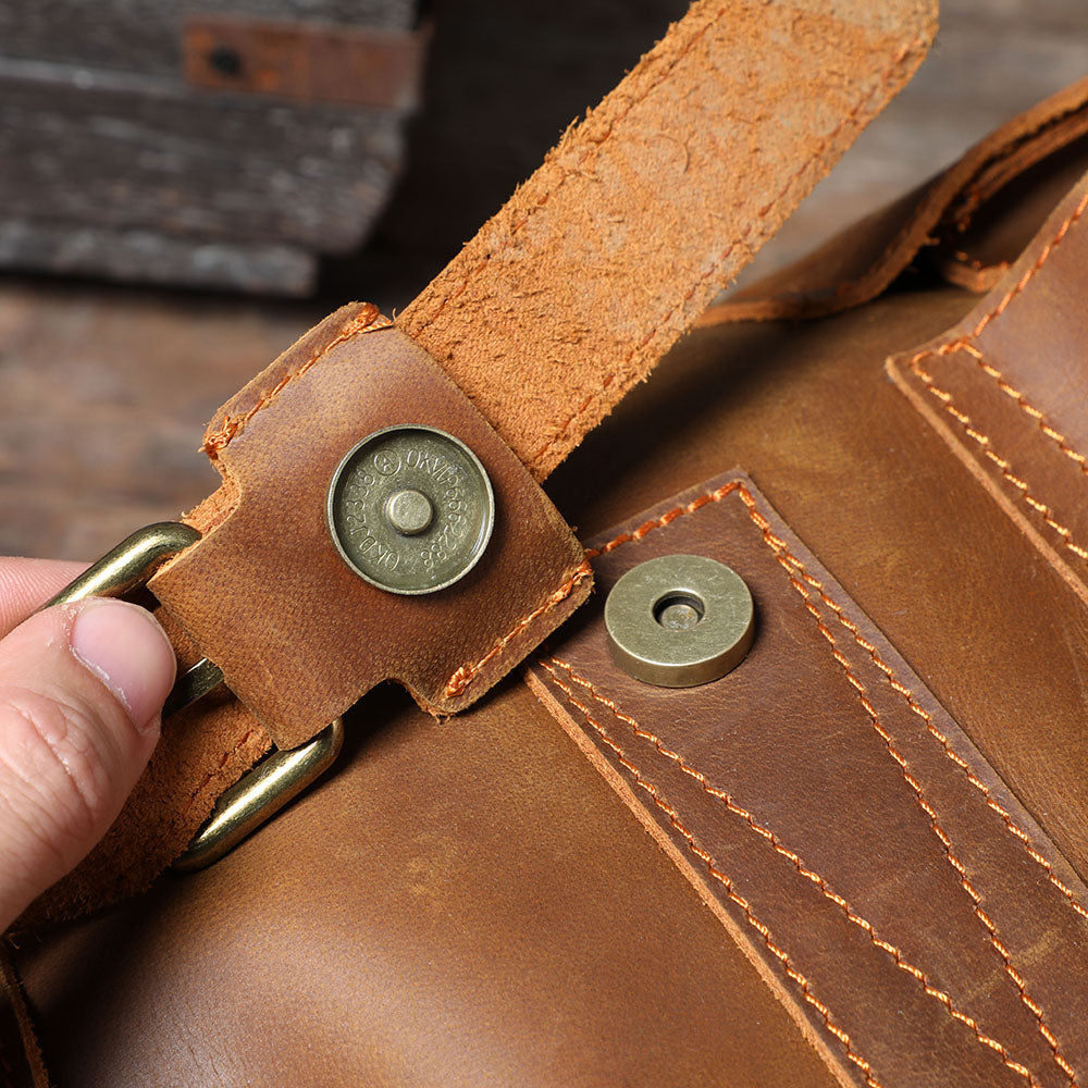 Men's Vintage Leather Backpack |  Full Grain Leather | Large Capacity