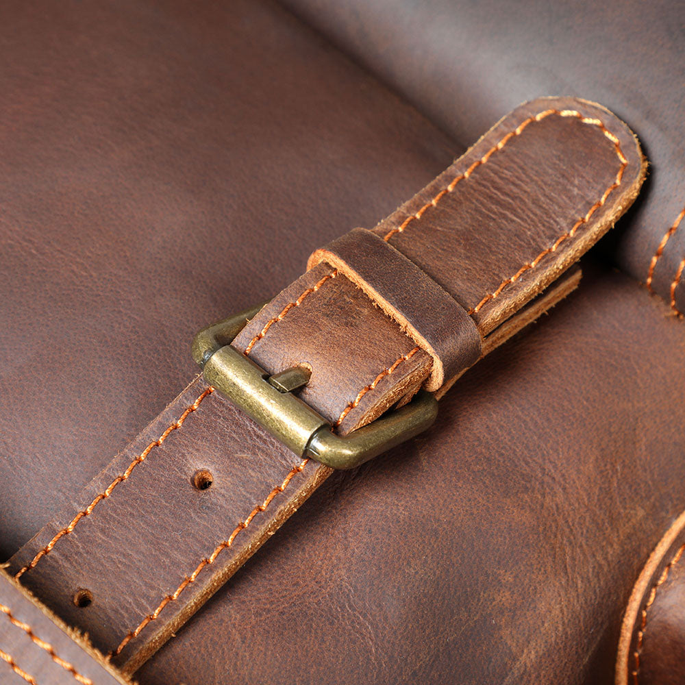 Men's Leather Backpack | Vintage Full Grain Daypack | Large Capacity