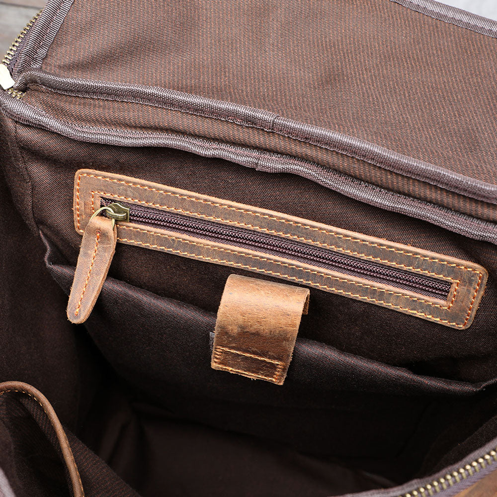 Lederrucksack für Herren | Vintage Vollnarbenleder | Großes Fassungsvermögen