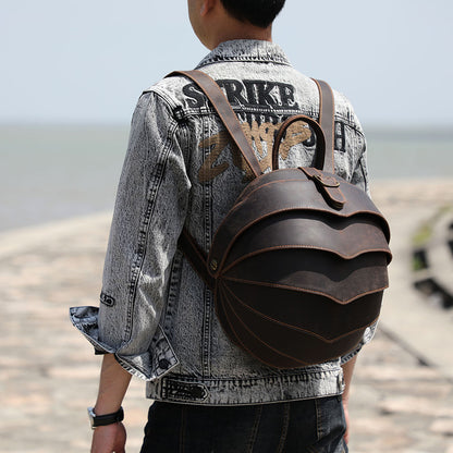 Stylish Leather Backpack |  Full Grain Leather | Beetle Daypack