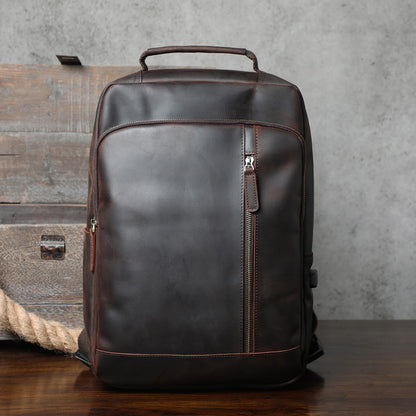 Men's Vintage Leather Backpack |  Full Grain Leather | Daypack