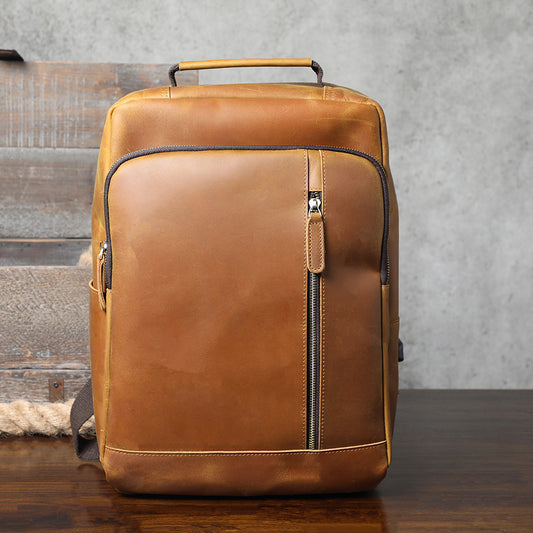 Men's Vintage Leather Backpack |  Full Grain Leather | Daypack