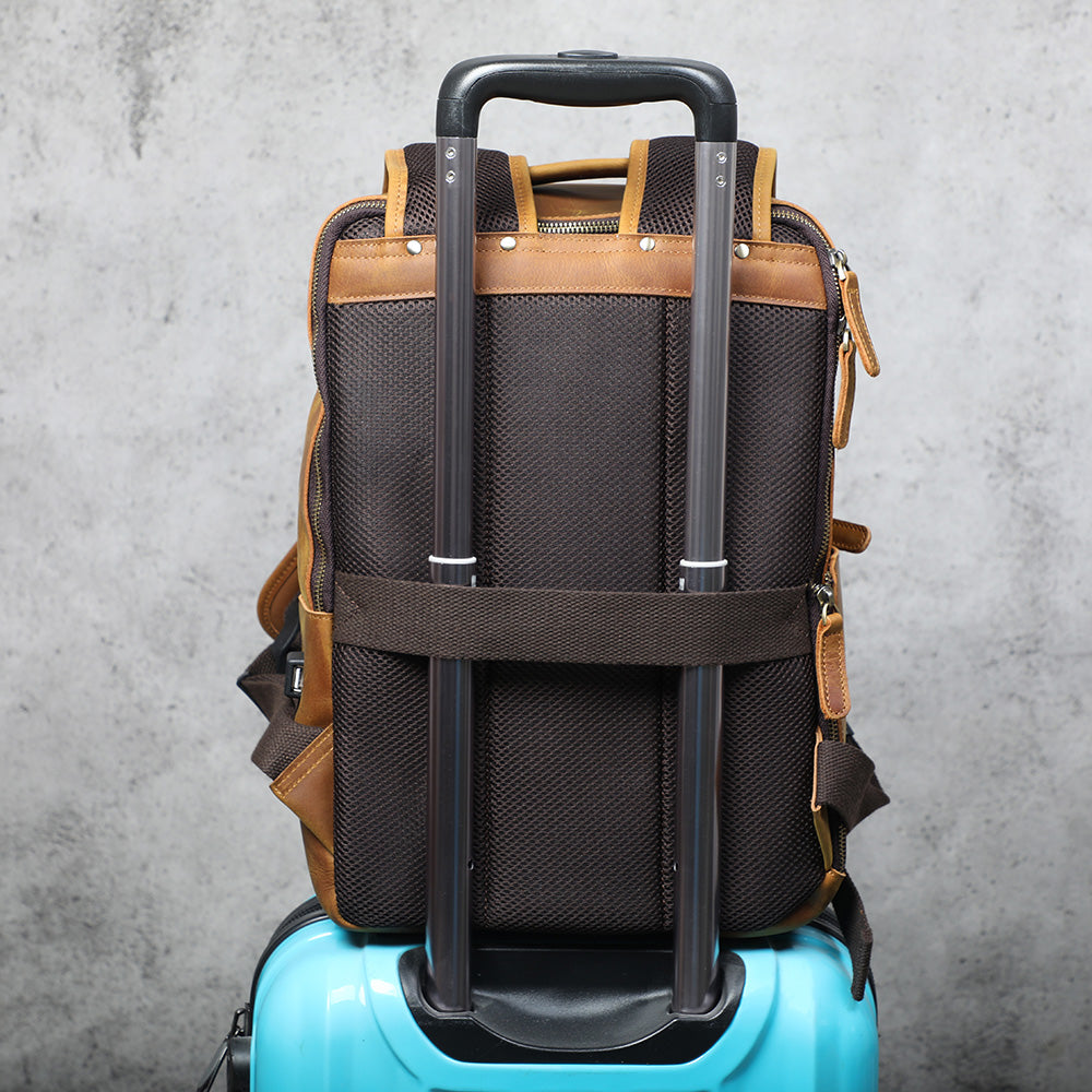 Men's Vintage Leather Backpack |  Full Grain Leather | Daypack
