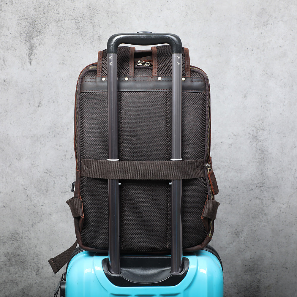 Men's Vintage Leather Backpack |  Full Grain Leather | Daypack