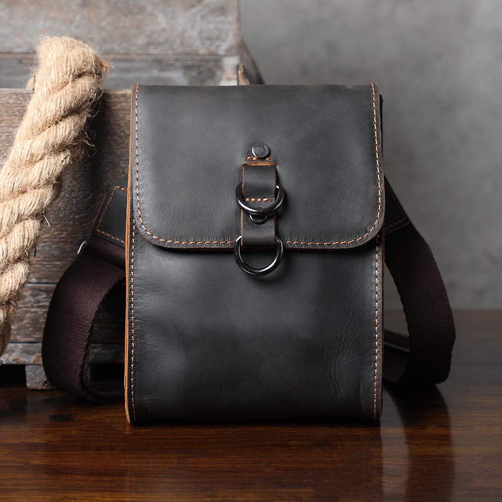 Men's Leather Shoulder Bags |  Full Grain Leather | Handmade