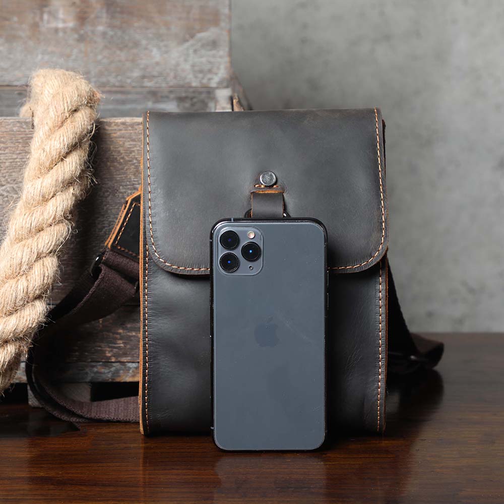 Men's Leather Shoulder Bags |  Full Grain Leather | Handmade