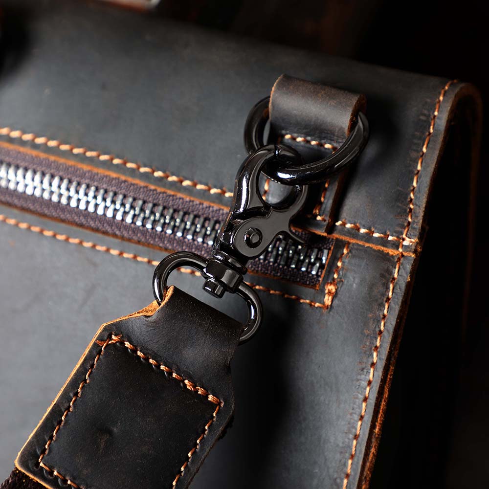 Men's Leather Shoulder Bags |  Full Grain Leather | Handmade