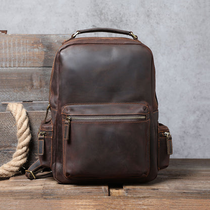 Men's Vintage Leather Backpack |  Full Grain Leather | Daypack