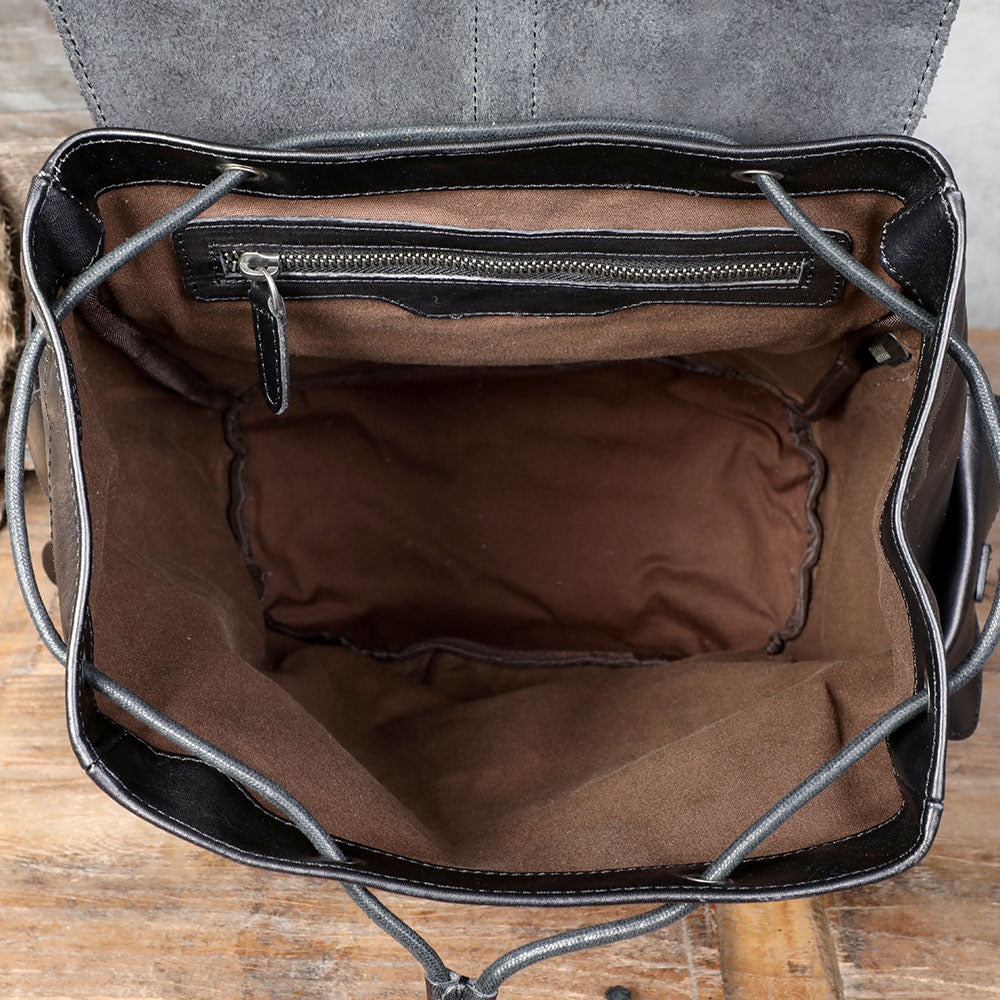 Genuine Leather Backpack For Men | Full Grain Leather | Handcrafted Daypack