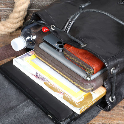 Genuine Leather Backpack For Men | Full Grain Leather | Handcrafted Daypack