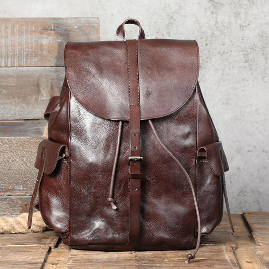 Genuine Leather Backpack For Men | Full Grain Leather | Handcrafted Daypack