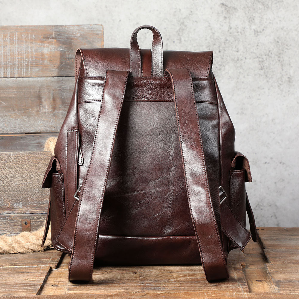 Genuine Leather Backpack For Men | Full Grain Leather | Handcrafted Daypack