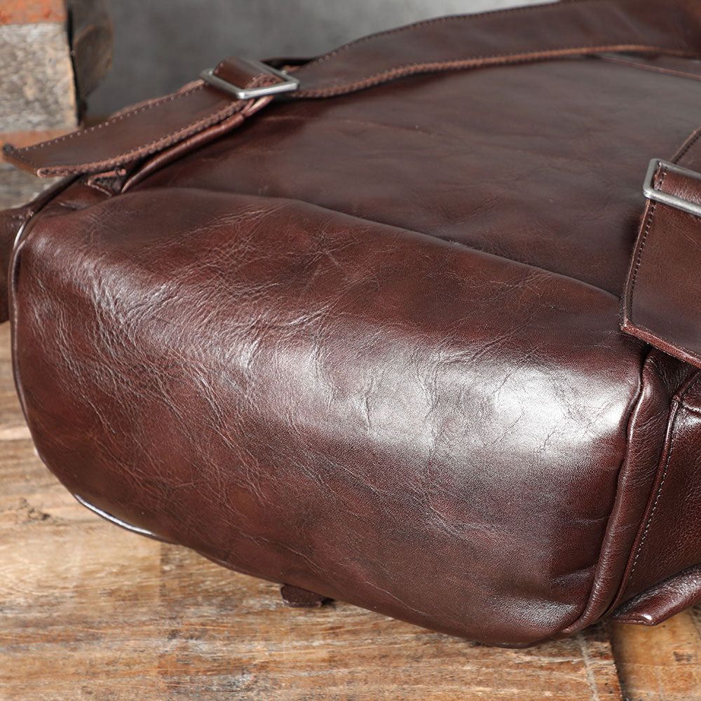 Genuine Leather Backpack For Men | Full Grain Leather | Handcrafted Daypack