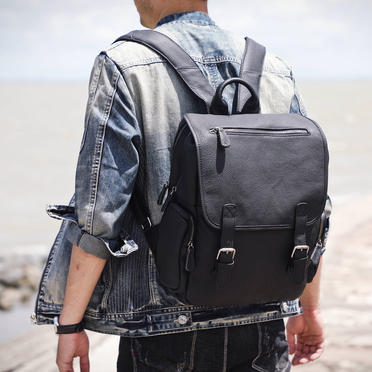 Genuine Leather Backpack For Men | Full Grain Leather | Daypack