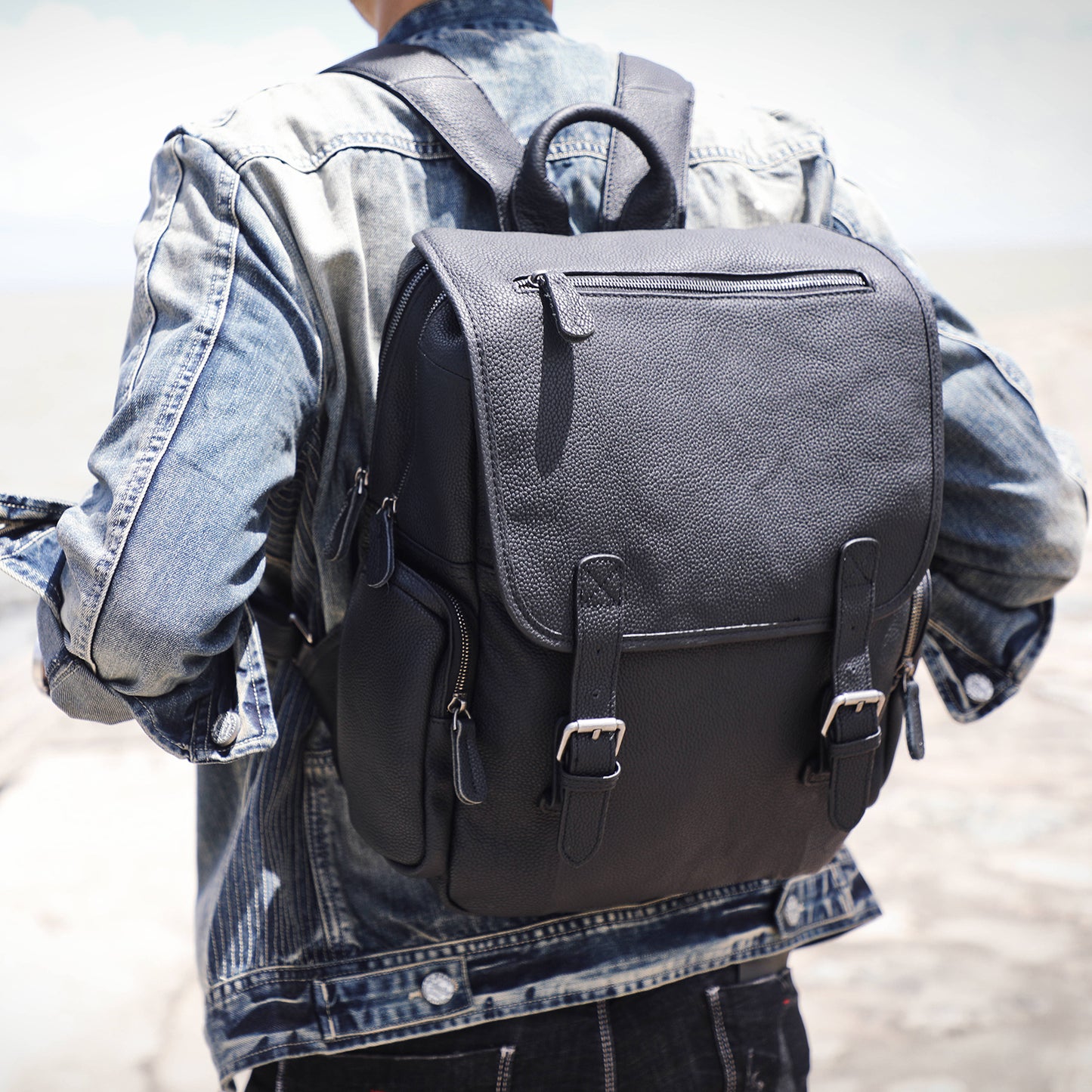 Genuine Leather Backpack For Men | Full Grain Leather | Daypack