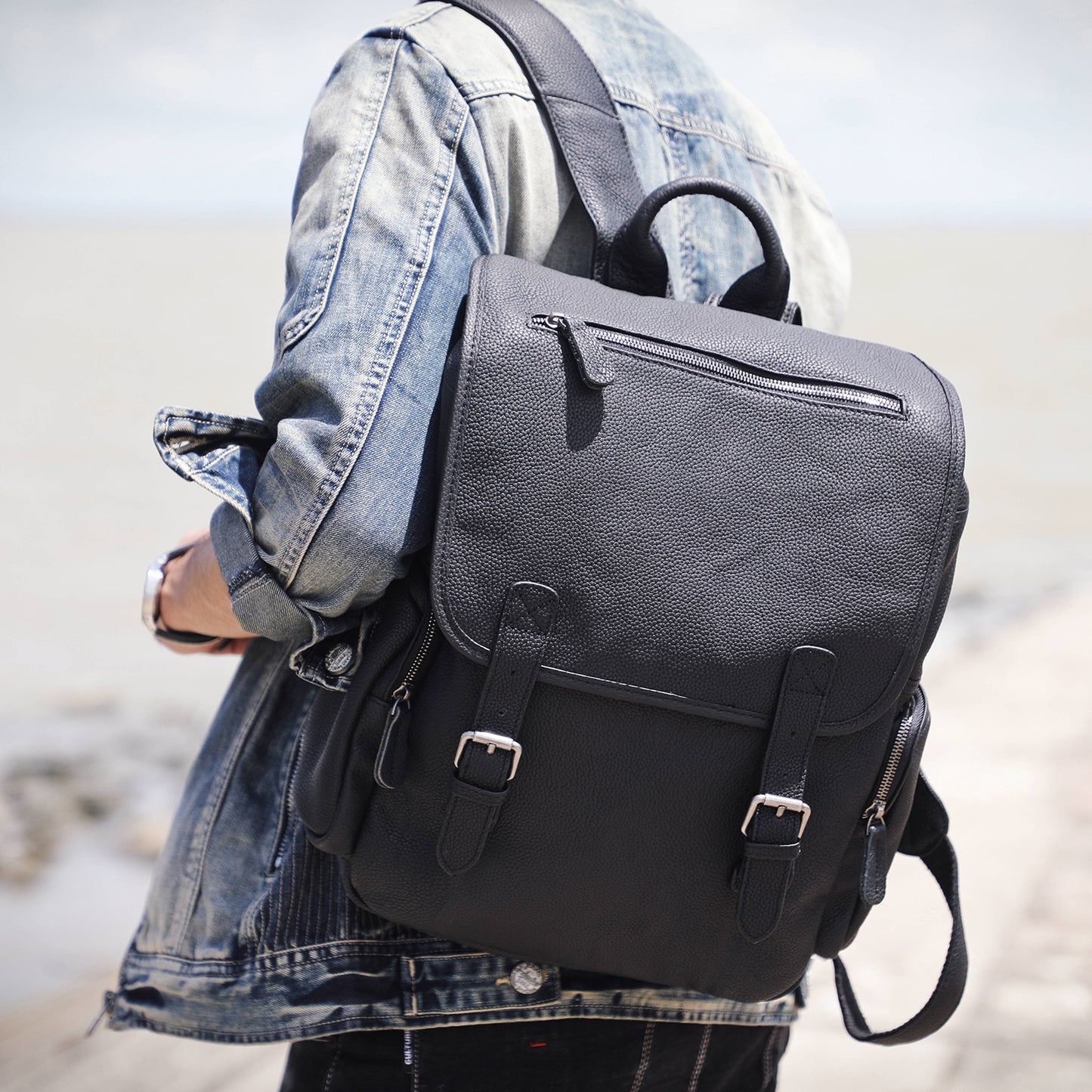 Genuine Leather Backpack For Men | Full Grain Leather | Daypack