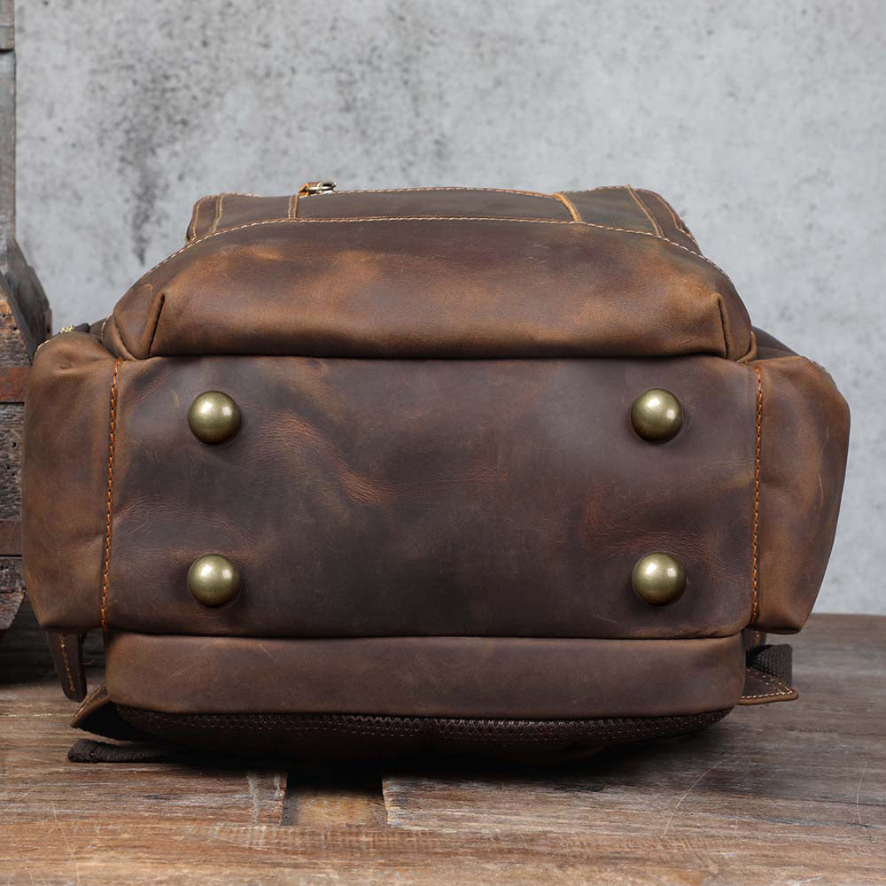 Men's Genuine Leather Backpack | Vintage Full Grain | Handmade